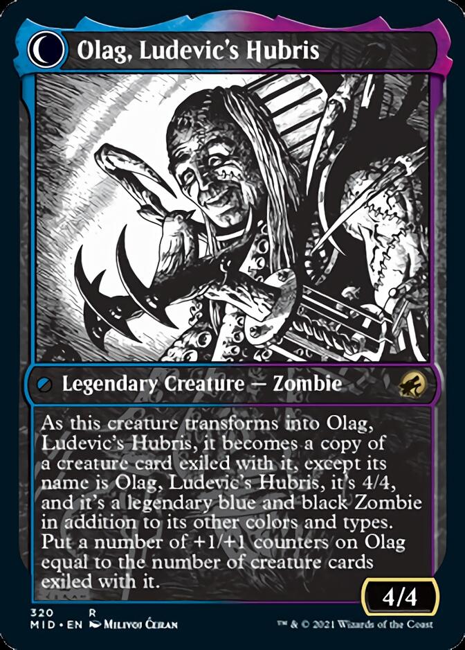 Ludevic, Necrogenius // Olag, Ludevic's Hubris (Showcase Eternal Night) [Innistrad: Midnight Hunt] - Card Brawlers