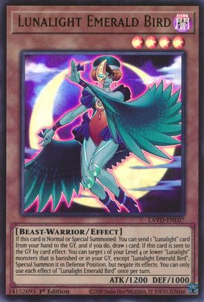 Lunalight Emerald Bird (LAVD-ENL07) - Legendary Arc-V Decks 1st Edition - Card Brawlers