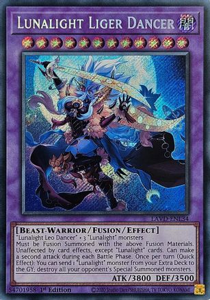 Lunalight Liger Dancer (Secret Rare) (LAVD-ENL34) - Legendary Arc-V Decks 1st Edition - Card Brawlers