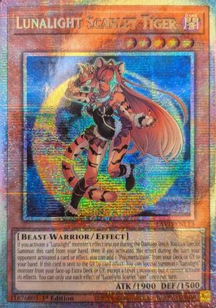 Lunalight Scarlet Tiger (Starlight Rare) (LAVD-ENL13) - Legendary Arc-V Decks 1st Edition - Card Brawlers