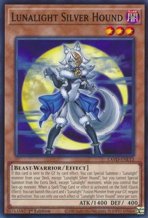 Lunalight Silver Hound (LAVD-ENL12) - Legendary Arc-V Decks 1st Edition - Card Brawlers