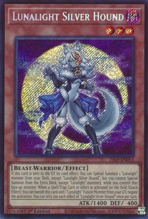 Lunalight Silver Hound (Secret Rare) (26LP-EN012) - Limited Pack World Championship 2026 1st Edition - Card Brawlers