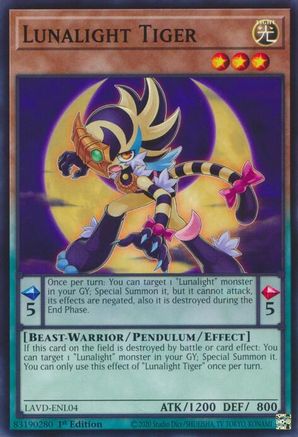 Lunalight Tiger (LAVD-ENL04) - Legendary Arc-V Decks 1st Edition - Card Brawlers