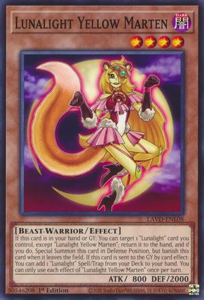 Lunalight Yellow Marten (LAVD-ENL08) - Legendary Arc-V Decks 1st Edition - Card Brawlers