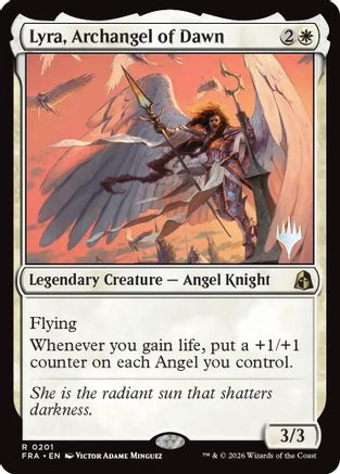 Lyra, Archangel of Dawn (PPFRA-201) - Promo Pack: Reality Fracture Foil - Card Brawlers