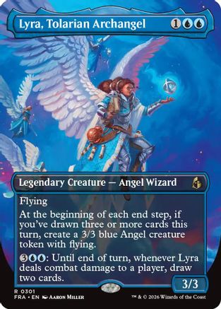 Lyra, Tolarian Archangel (Borderless) (FRA-301) - Reality Fracture Foil - Card Brawlers