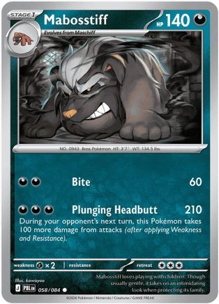 Mabosstiff (058/null) [ME05 Pitch Black] - Card Brawlers