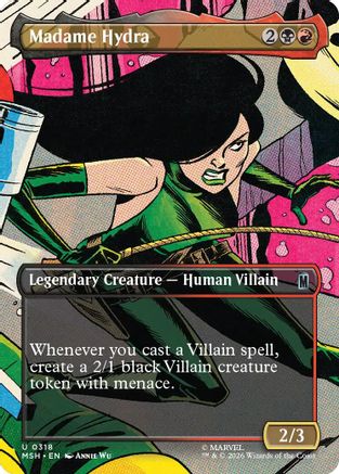 Madame Hydra (Borderless) (MSH-318) - Marvel Super Heroes Foil - Card Brawlers