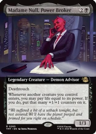 Madame Null, Power Broker (Extended Art) (TMT-265) - Teenage Mutant Ninja Turtles Foil - Card Brawlers