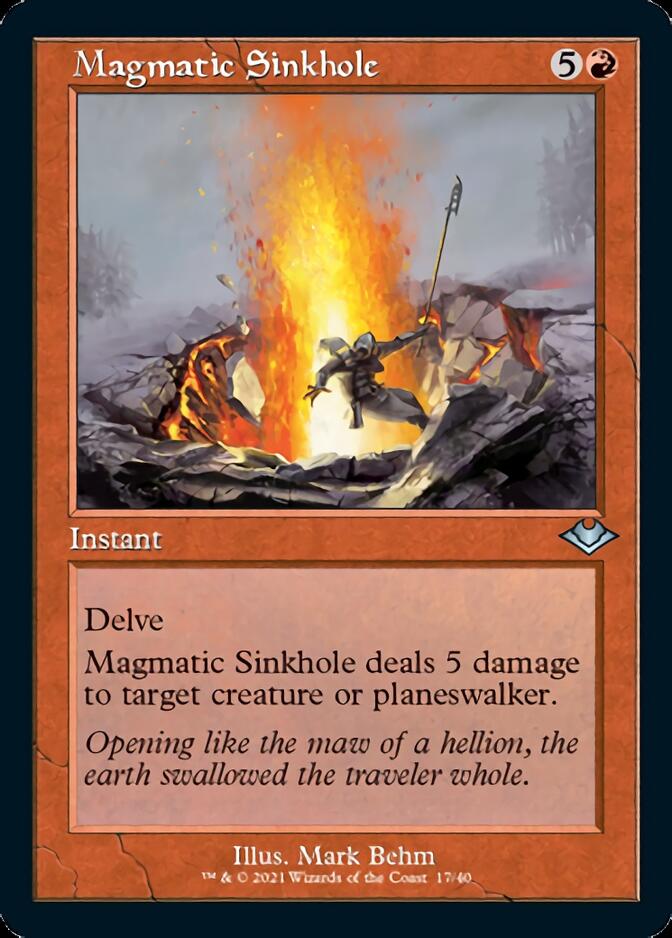 Magmatic Sinkhole (Retro Foil Etched) [Modern Horizons] - Card Brawlers