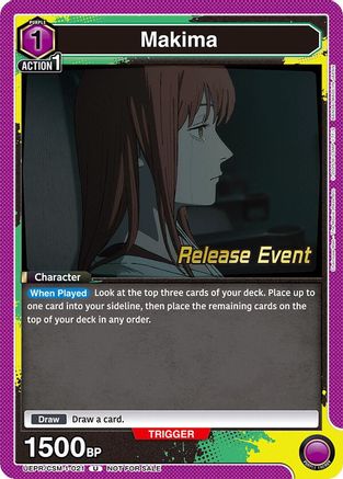 Makima (021) (UE22BT/CSM-1-021) - UE22BT CHAINSAW MAN Release Event - Card Brawlers