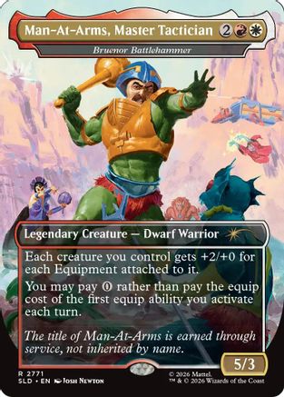 Man-At-Arms, Master Tactician - Bruenor Battlehammer (SLD-2771) - Secret Lair Drop Series Foil - Card Brawlers