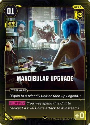 Mandibular Upgrade (B062) - Welcome to Night City Beta - Card Brawlers