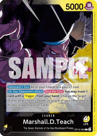 Marshall.D.Teach (080) (OP16-080) - The Time of Battle - Card Brawlers