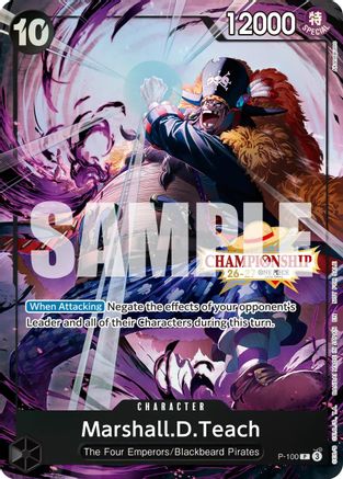 Marshall.D.Teach (CS 26-27 Event Pack Finalist Ver.) (P-100) - One Piece Promotion Cards Foil - Card Brawlers