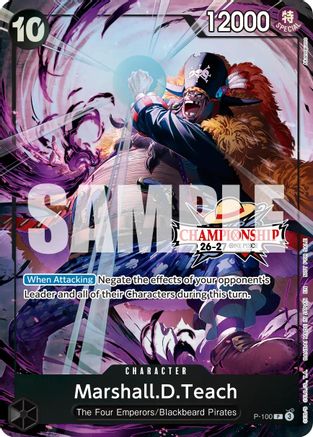 Marshall.D.Teach (CS 26-27 Event Pack) (P-100) - One Piece Promotion Cards Foil - Card Brawlers