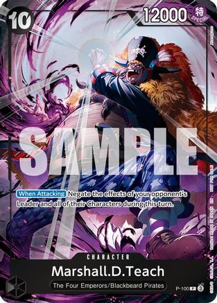 Marshall.D.Teach (Event Pack Vol. 8) (P-100) - One Piece Promotion Cards Foil - Card Brawlers