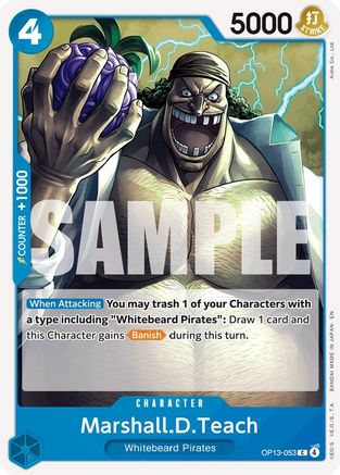 Marshall.D.Teach (OP13-053) - Carrying On His Will - Card Brawlers
