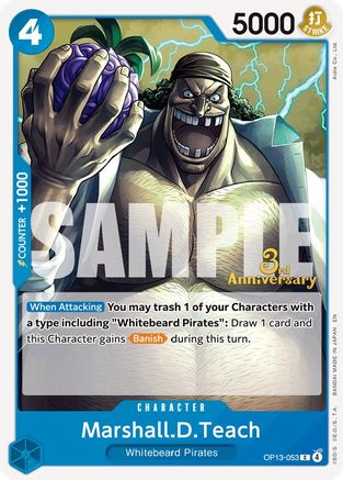 Marshall.D.Teach (OP13-053) - Carrying On His Will: 3rd Anniversary Tournament Cards - Card Brawlers