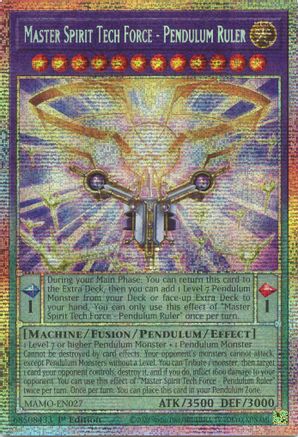 Master Spirit Tech Force - Pendulum Ruler (Starlight Rare) (MAMO-EN027) - Magnificent Monsters 1st Edition - Card Brawlers