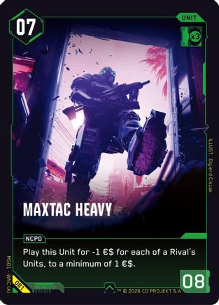 MaxTac Heavy (081) - Welcome to Night City Retail - Card Brawlers