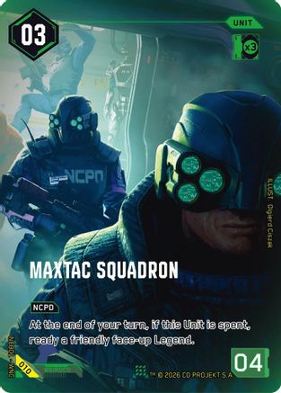 MaxTac Squadron (010) - Night City Brawl Season 1 Foil - Card Brawlers