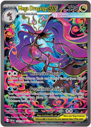 Mega Dragalge ex (118/086) - Holofoil [ME04 Chaos Rising] - Card Brawlers