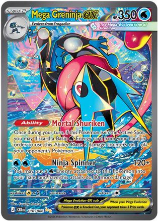 Mega Greninja ex (116/086) - Holofoil [ME04 Chaos Rising] - Card Brawlers