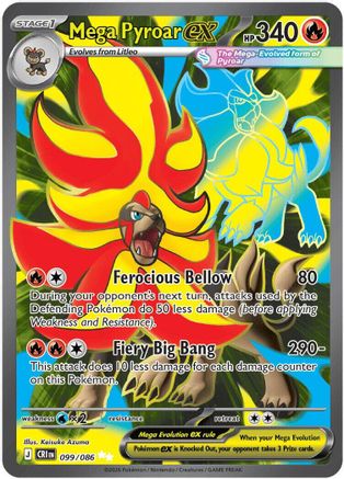 Mega Pyroar ex (099/086) - Holofoil [ME04 Chaos Rising] - Card Brawlers