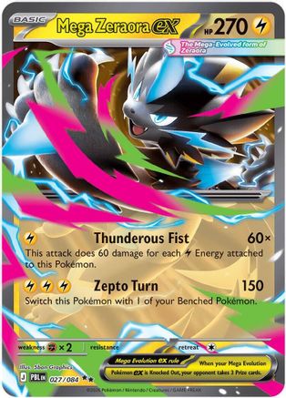 Mega Zeraora ex (027/084) - Holofoil [ME05 Pitch Black] - Card Brawlers