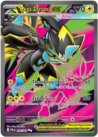 Mega Zeraora ex (098/084) - Holofoil [ME05 Pitch Black] - Card Brawlers