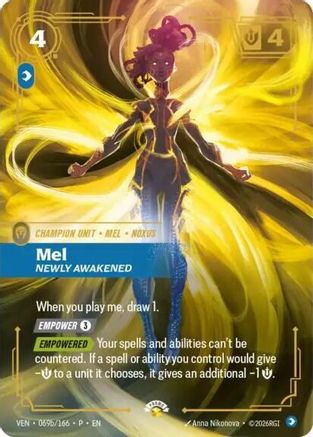Mel - Newly Awakened (069b/166) - Riftbound Organized Play Promotional Cards Foil - Card Brawlers