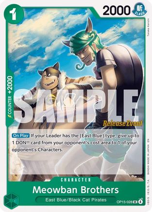 Meowban Brothers (OP15-028) - Adventure on Kami's Island Release Event Cards - Card Brawlers