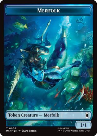 Merfolk // Doombot Double-Sided Token (MSH-6 // 18) - Marvel Super Heroes - Card Brawlers