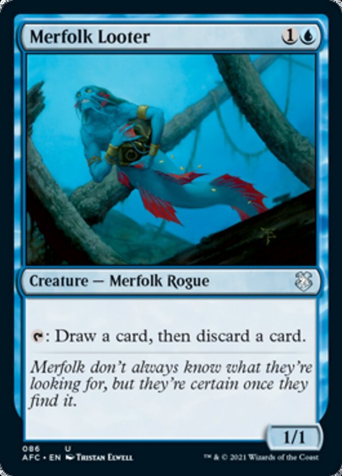 Merfolk Looter [Dungeons & Dragons: Adventures in the Forgotten Realms Commander] - Card Brawlers