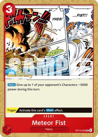 Meteor Fist (OP13-020) - Carrying On His Will: 3rd Anniversary Tournament Cards - Card Brawlers
