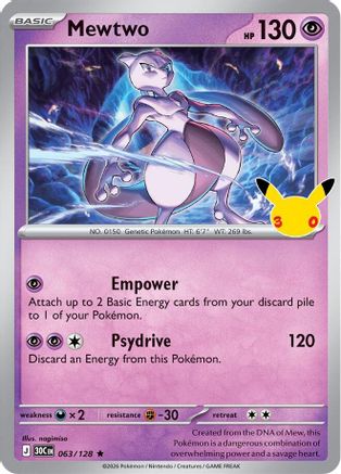 Mewtwo (063/null) - Holofoil [ME 30th Celebration] - Card Brawlers