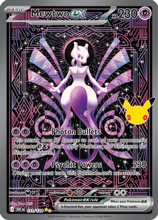 Mewtwo ex (151/128) - Holofoil [ME 30th Celebration] - Card Brawlers