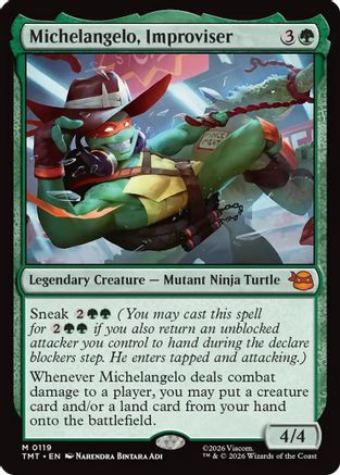 Michelangelo, Improviser (TMT-119) - Teenage Mutant Ninja Turtles - Card Brawlers
