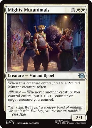 Mighty Mutanimals (TMT-021) - Teenage Mutant Ninja Turtles Foil - Card Brawlers