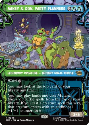 Mikey & Don, Party Planners (Showcase) (TMT-246) - Teenage Mutant Ninja Turtles - Card Brawlers