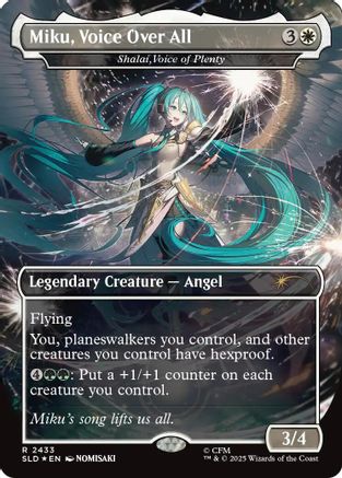 Miku, Voice Over All - Shalai, Voice of Plenty (SLD-2433) - Secret Lair Drop Series Foil - Card Brawlers