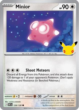Minior (124/null) - Holofoil [ME 30th Celebration] - Card Brawlers