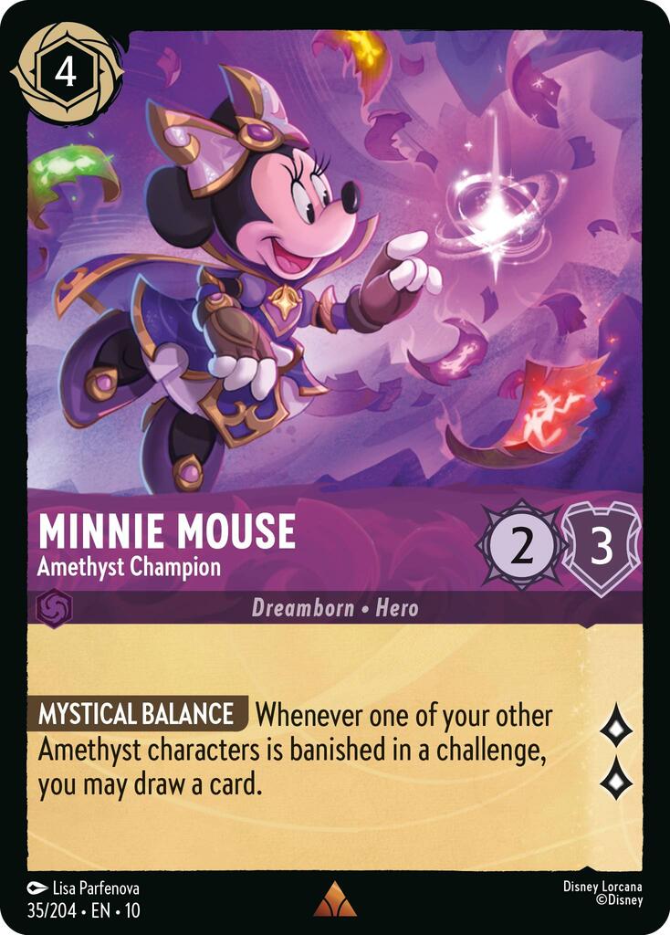 Minnie Mouse - Amethyst Champion (35/204) [Whispers in the Well] - Card Brawlers