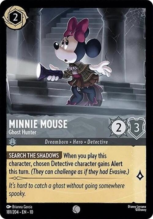 Minnie Mouse - Ghost Hunter (181/204) [Whispers in the Well] - Card Brawlers
