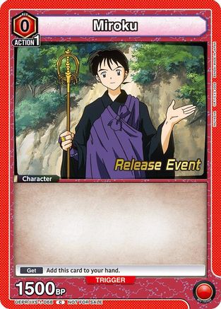 Miroku (068) (UEPR/IYS-1-068) - UE23BT Inuyasha Release Event Cards - Card Brawlers