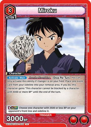 Miroku (070) (UE23BT/IYS-1-070) - UE23BT Inuyasha Foil - Card Brawlers