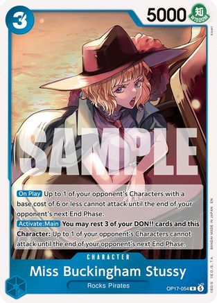 Miss Buckingham Stussy (OP17-054) - The World's Strongest Warriors Foil - Card Brawlers