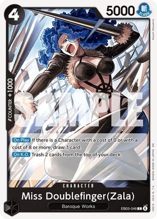 Miss Doublefinger(Zala) (EB03-046) - Extra Booster: One Piece Heroines Edition - Card Brawlers