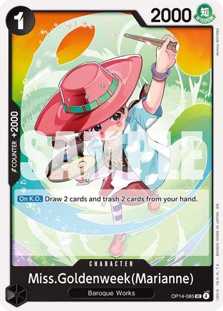 Miss.Goldenweek(Marianne) (OP14-085) - The Azure Sea's Seven - Card Brawlers
